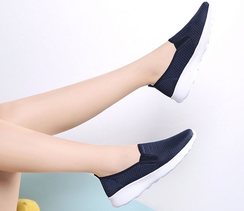Umai Dames Blauwe Slip-on Schoenen - Marineblauw