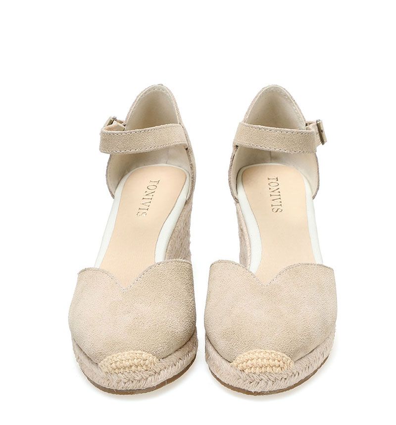 Ursula Dames Wedgesandalen - Zwart 4 in