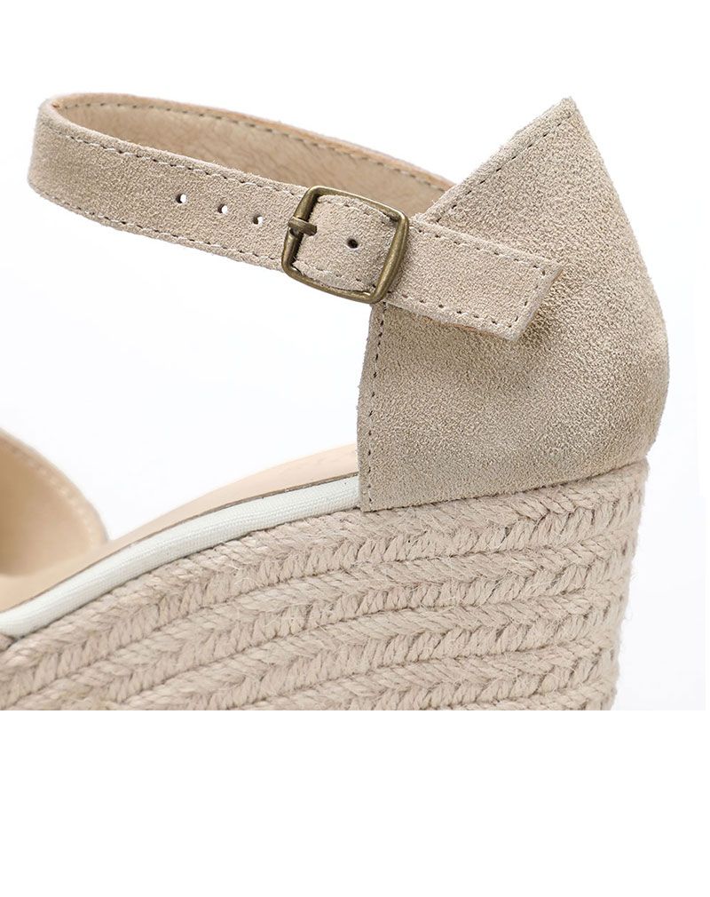 Ursula Dames Wedgesandalen - Zwart 4 in