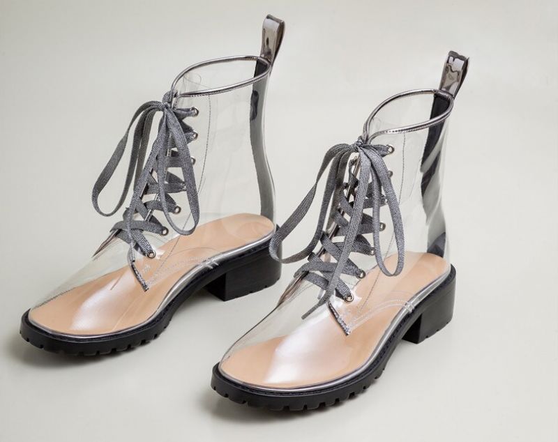 Vaida Dames Mode Enkellaarsjes - Transparant