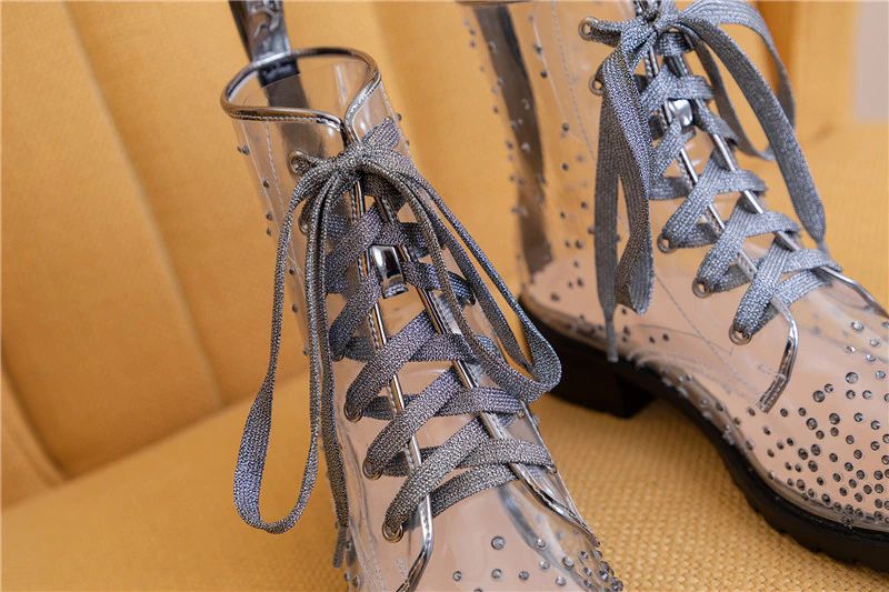 Vaida Dames Mode Enkellaarsjes - Transparant