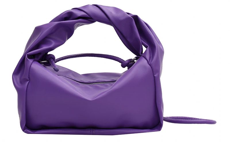 Valdes Dames Kleine Leren Crossbody Handtas - Paars