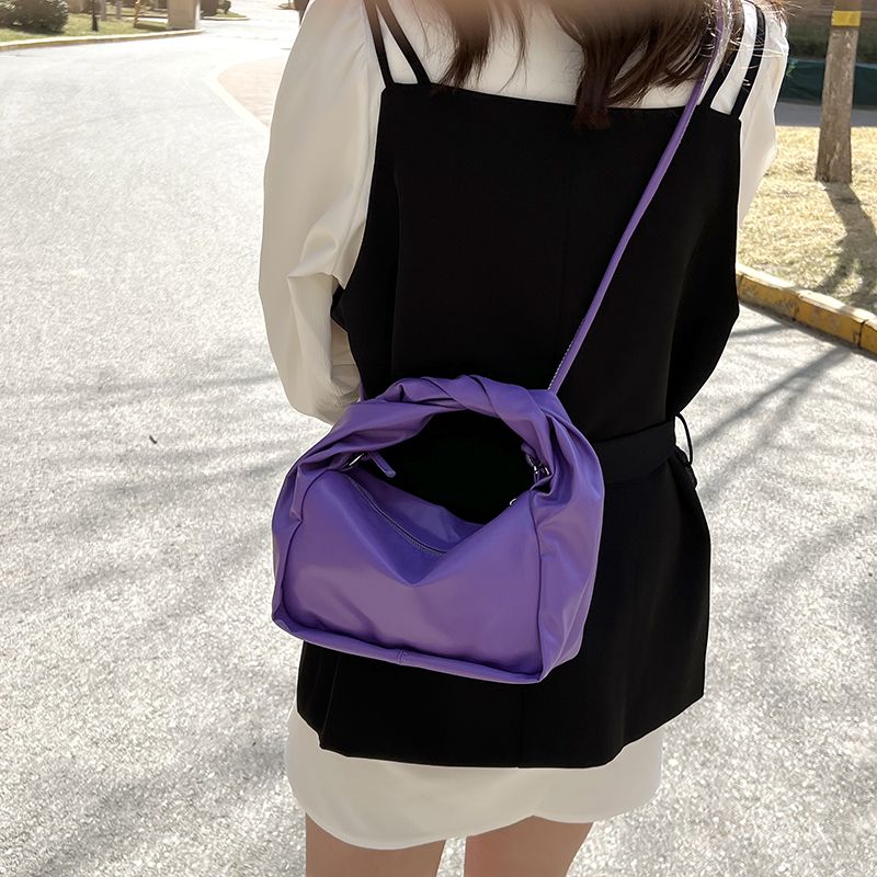 Valdes Dames Kleine Leren Crossbody Handtas - Paars