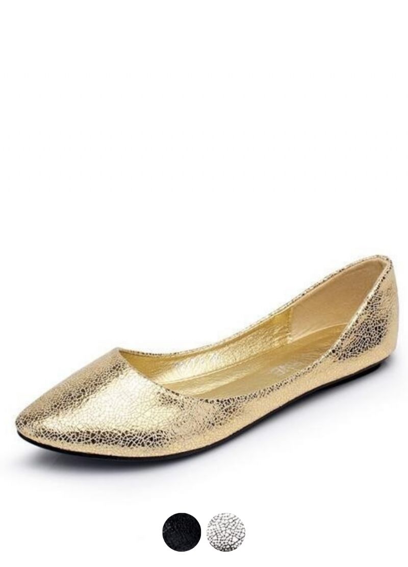 Valentina Dames Puntige Teen Platte Schoenen