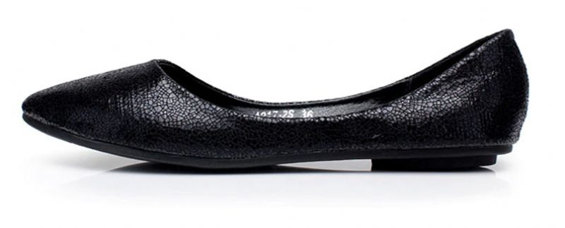 Valentina Dames Puntige Teen Platte Schoenen - Goud