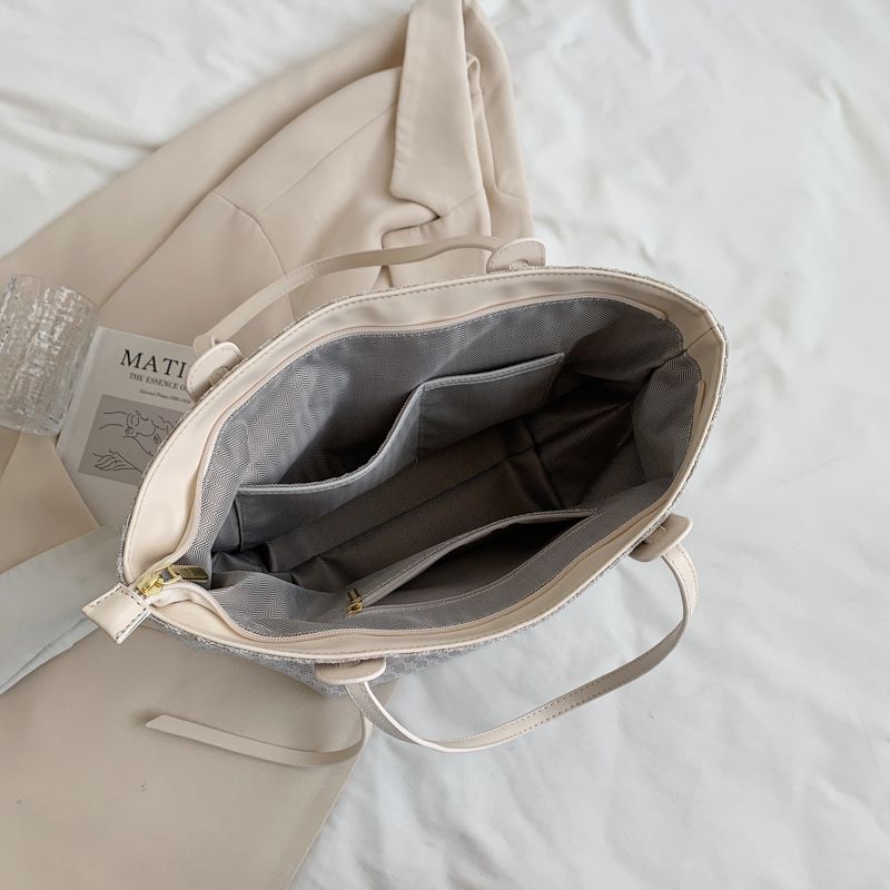Valenty Dames Grote Stoffen Schouder Handtas - Blauw