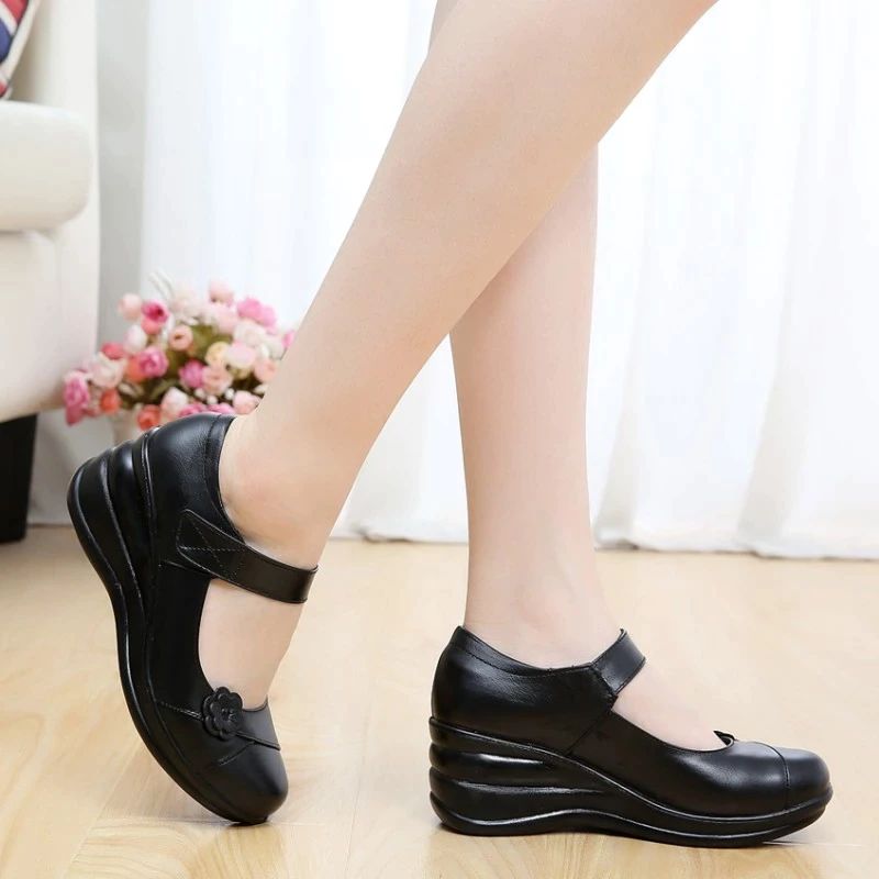 Valerie Dames Platform Schoenen - Zwart