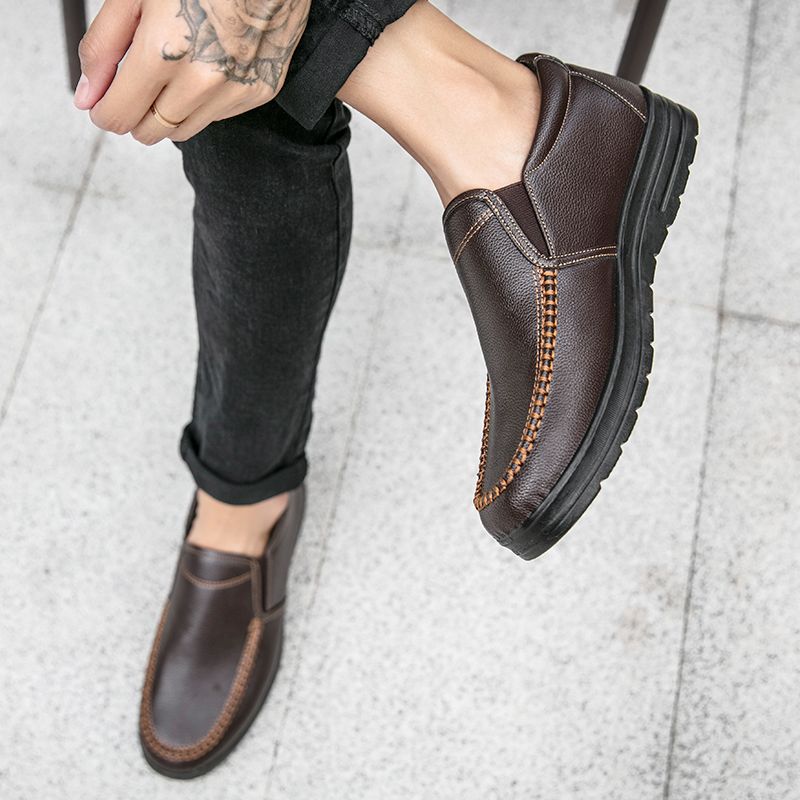Valle Heren Loafers Dress Schoenen - Zwart