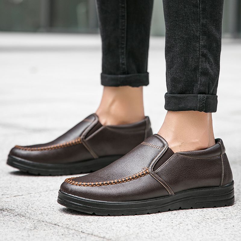 Valle Heren Loafers Dress Schoenen - Zwart