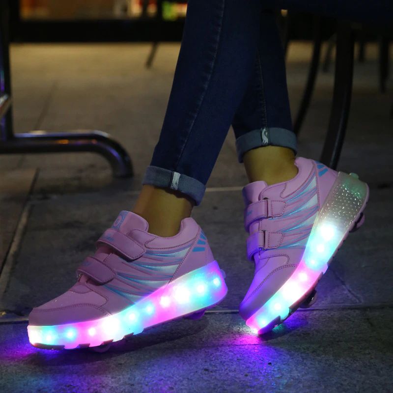 Vamchez Unisex Verlichte Kindersneaker - Roze