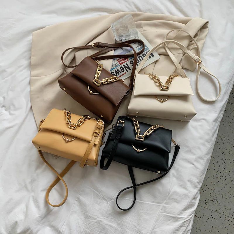 Venia Dames Leren Flap Crossbody Handtas - Zwart