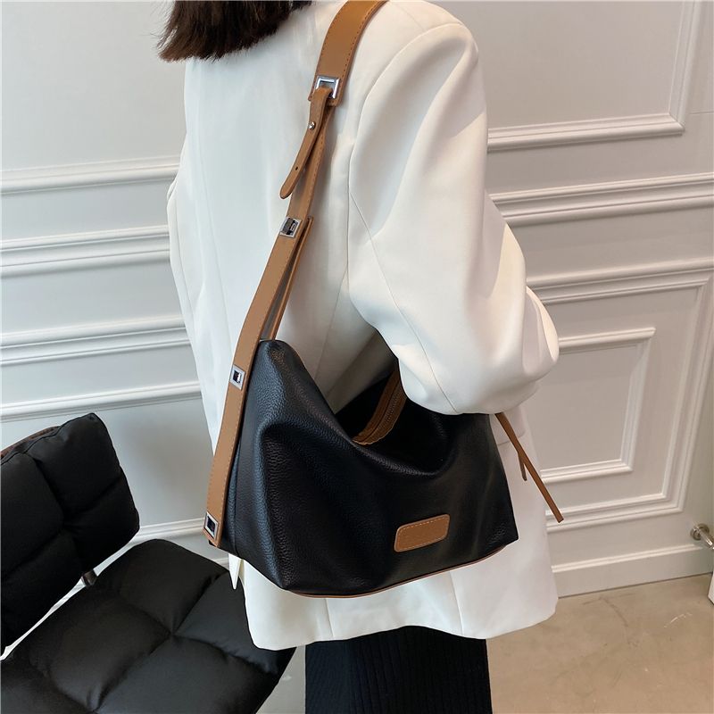 Vennus Dames Leren Designer Crossbody Handtas - Zwart