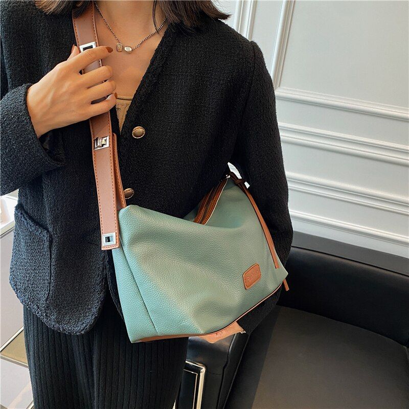 Vennus Dames Leren Designer Crossbody Handtas - Zwart