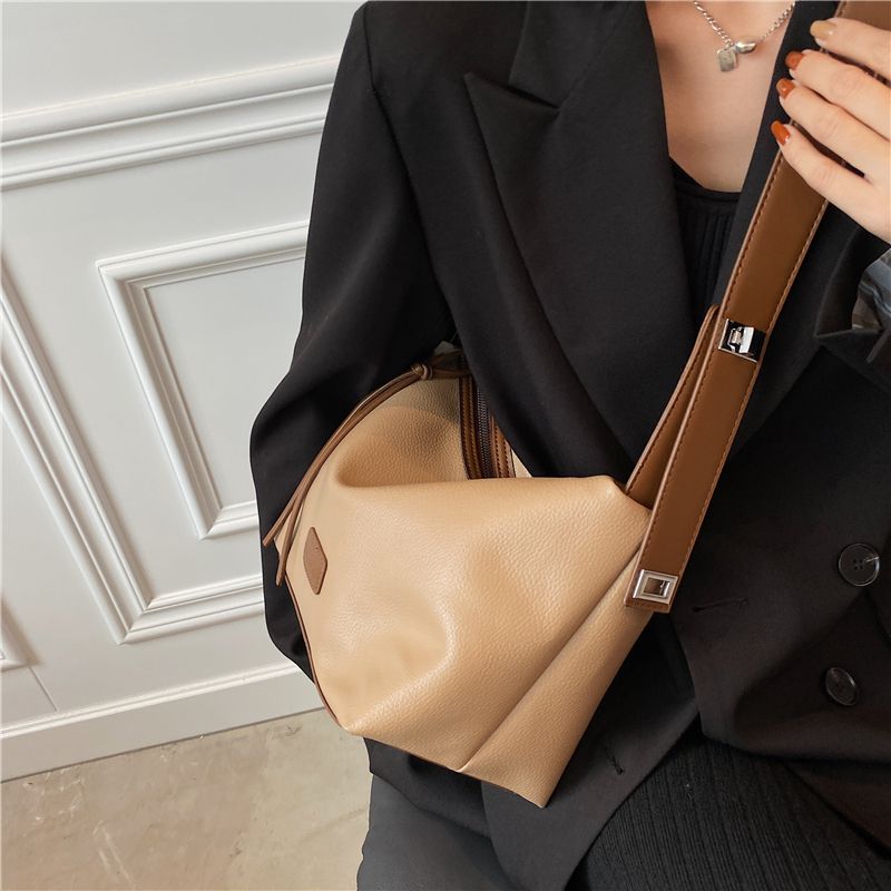 Vennus Dames Leren Designer Crossbody Handtas - Zwart