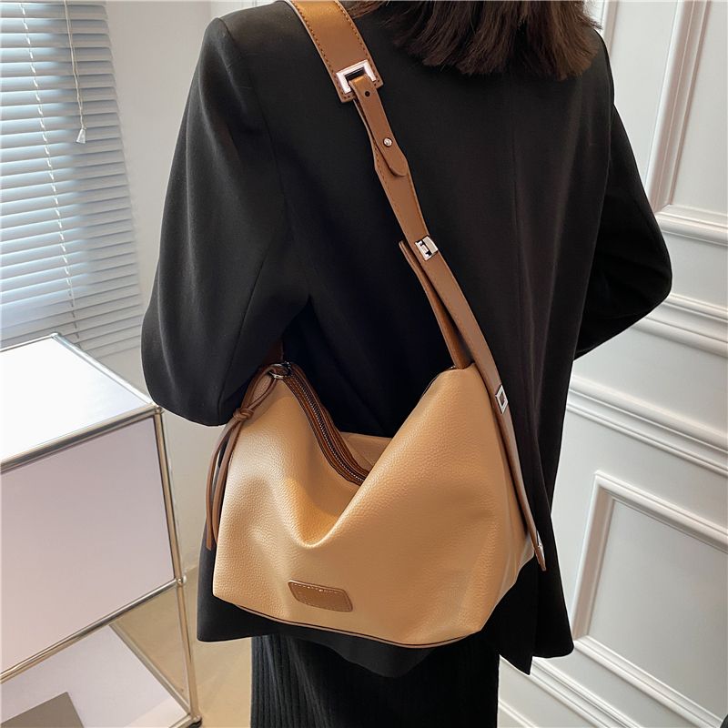 Vennus Dames Leren Designer Crossbody Handtas - Zwart