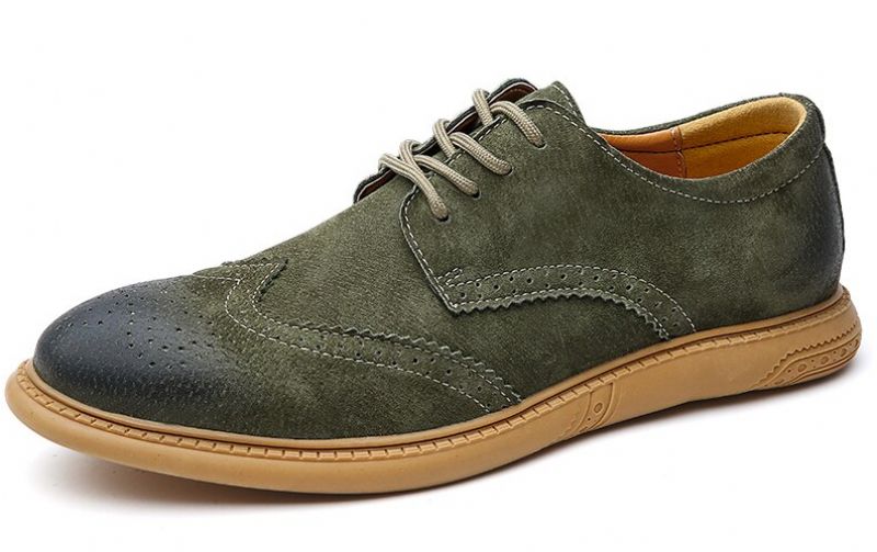 Veret Heren Loafer Dress Schoenen - Olijfgroen