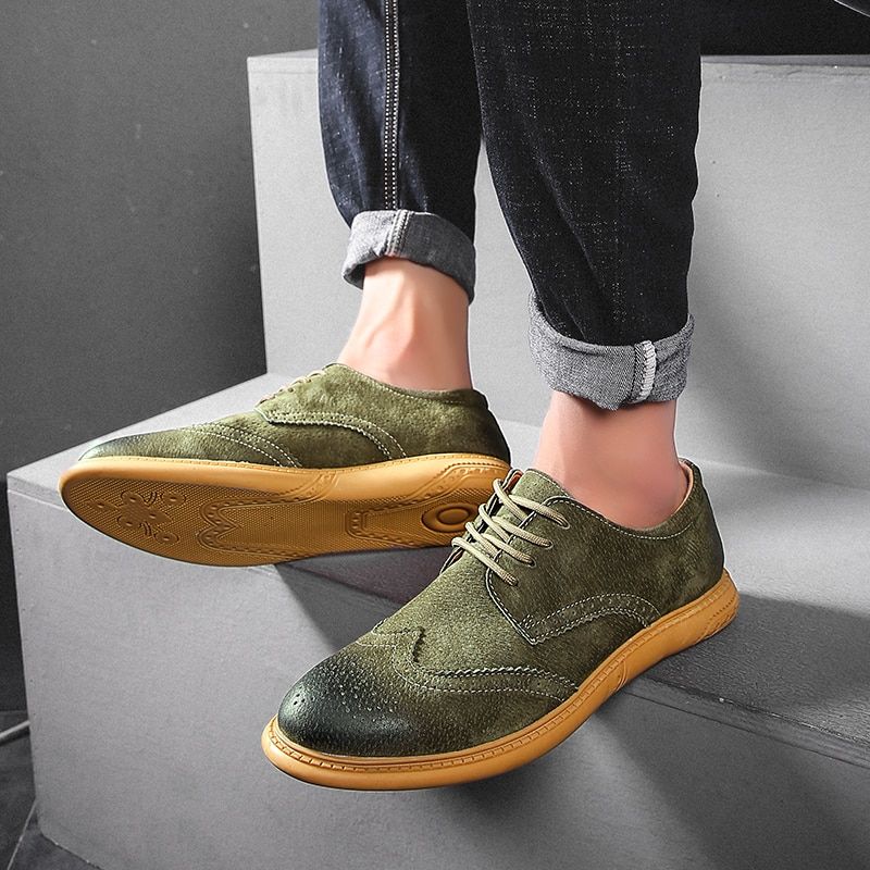 Veret Heren Loafer Dress Schoenen - Olijfgroen