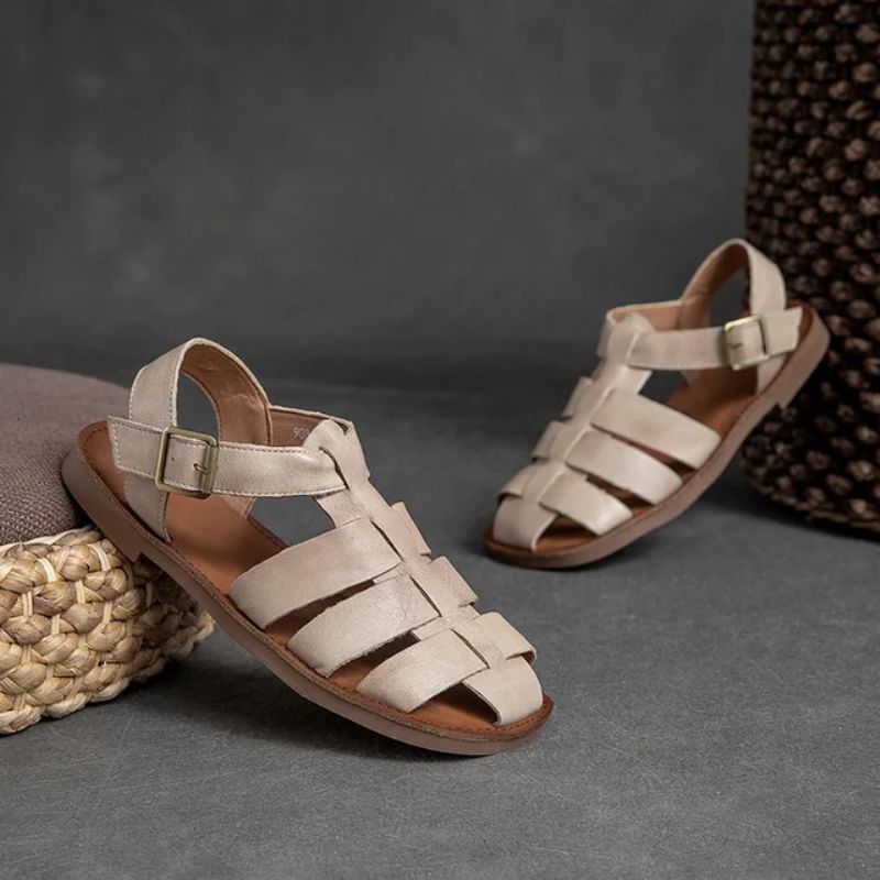 Veronica Dames Romeinse Stijl Zomer Sandalen - Geel