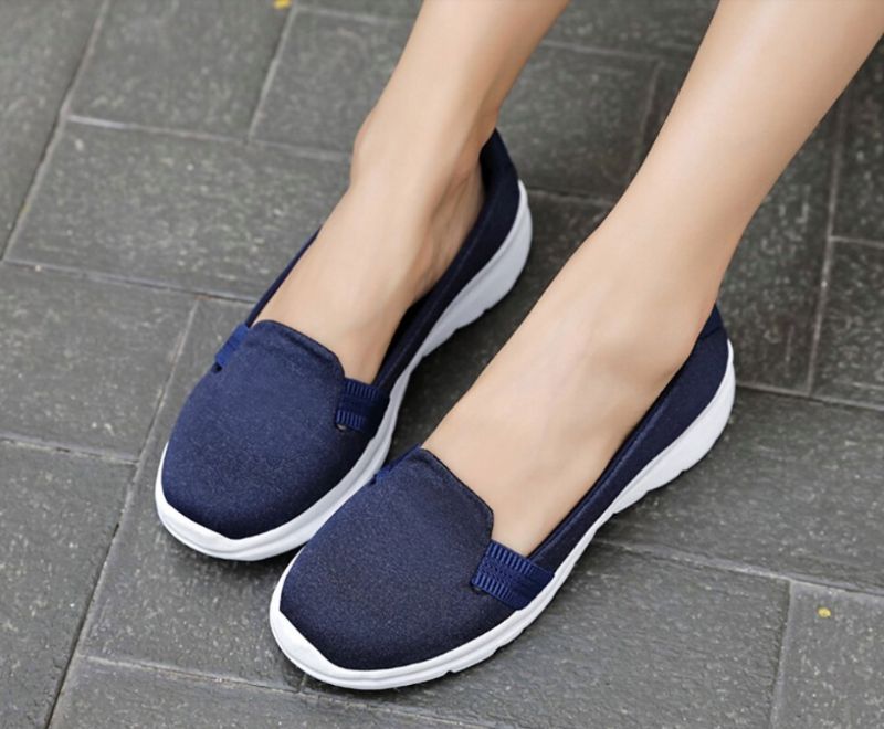 Vesta Dames Zachte Platte Schoenen - Blauw