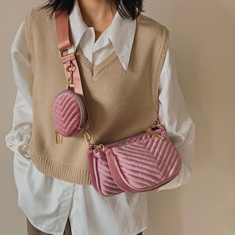 Vicenzo Dames Kleine Fluwelen Crossbody Handtas - Groen