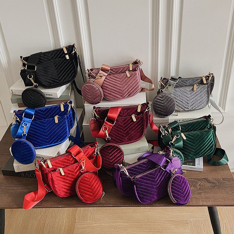 Vicenzo Dames Kleine Fluwelen Crossbody Handtas - Groen