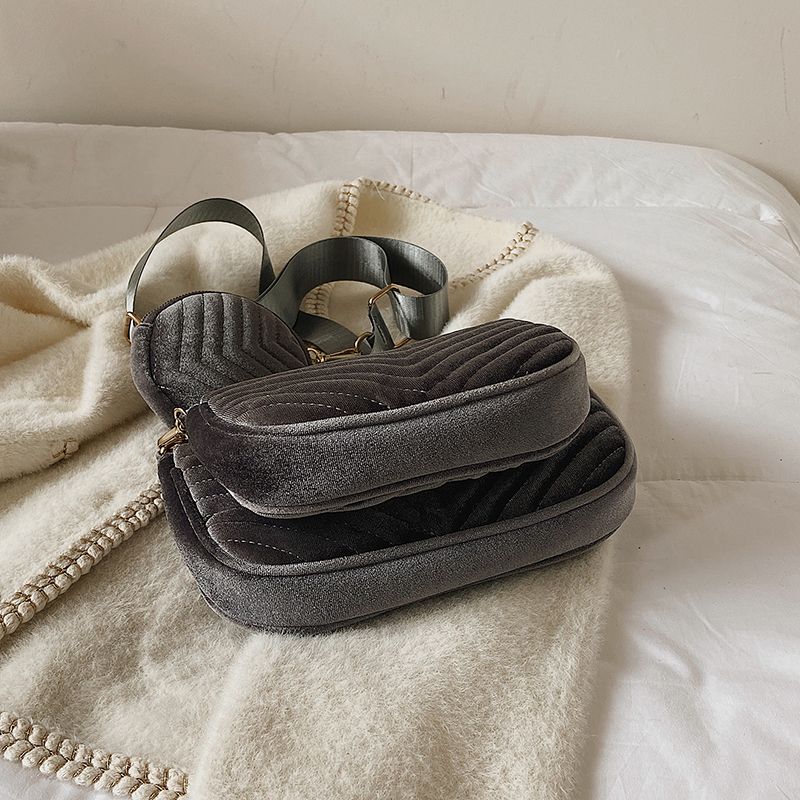 Vicenzo Dames Kleine Fluwelen Crossbody Handtas - Groen