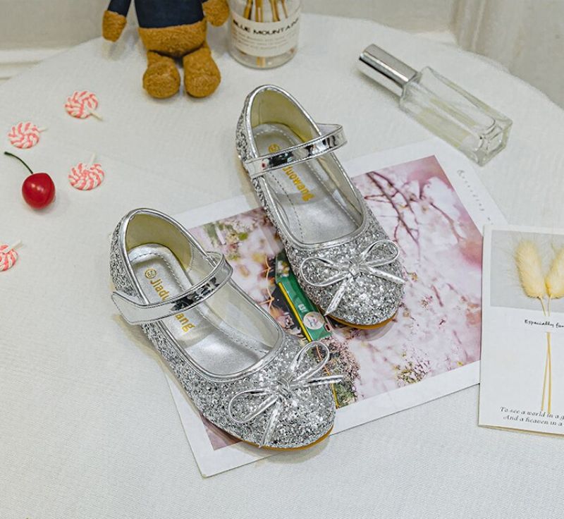 Vicky Platte Schoenen Voor Meisjes - Zilver