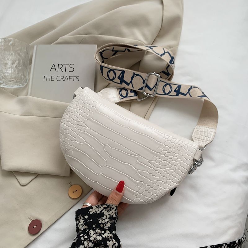 Victor Dames Kleine Leren Taille Handtas - Zwart