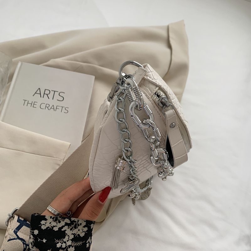 Victor Dames Kleine Leren Taille Handtas - Zwart