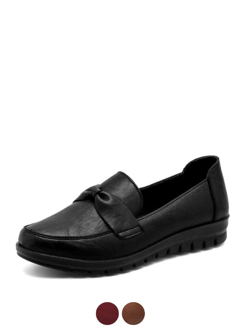 Victoria Dames Retro Casual Leren Loafer Schoenen