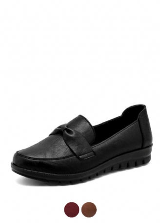 Victoria Dames Retro Casual Leren Loafer Schoenen