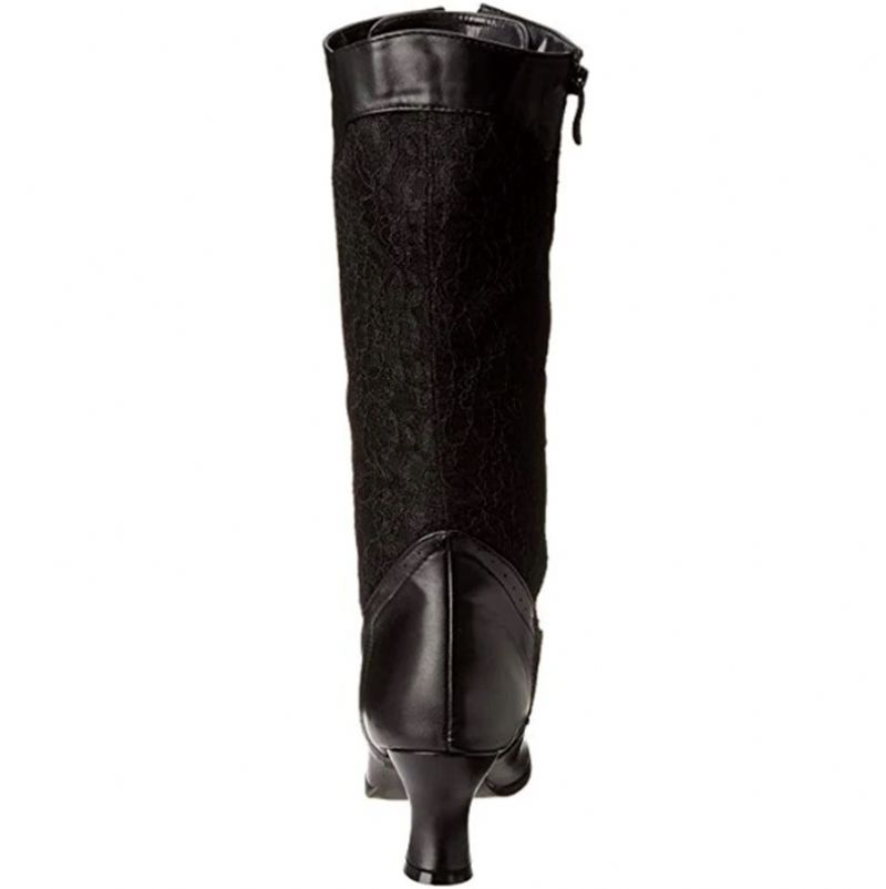 Victoriaanse Dames Laarzen Vintage Dansschoenen - Zwart