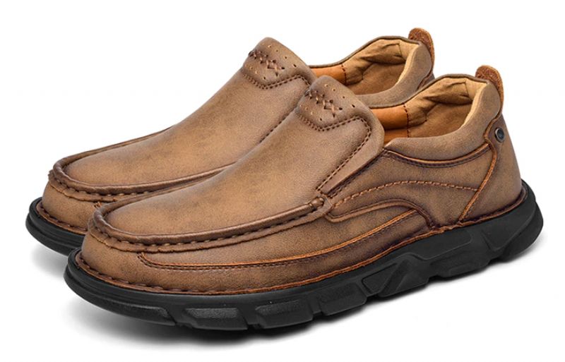 Vidal Heren Loafers Casual Schoenen - Bruin