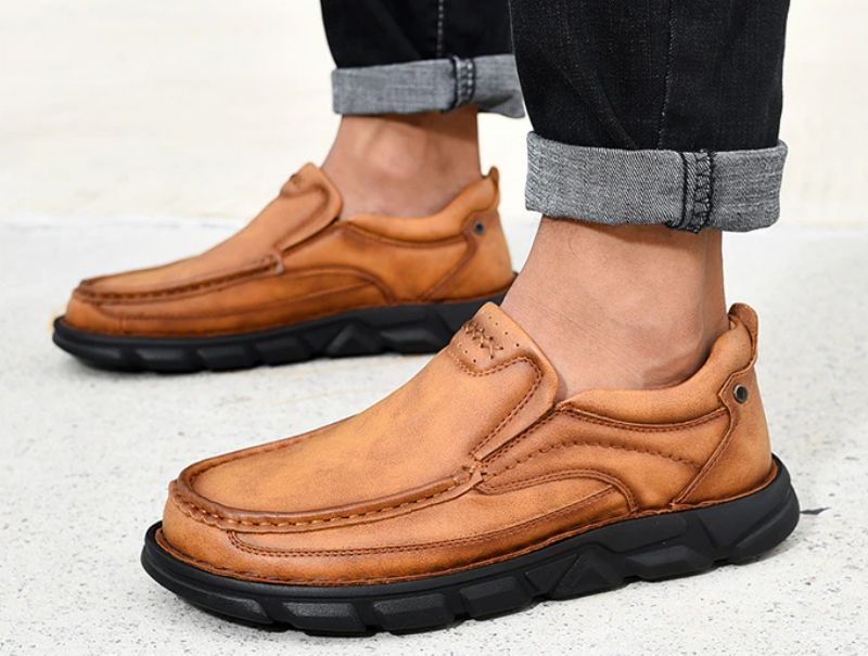 Vidal Heren Loafers Casual Schoenen - Bruin