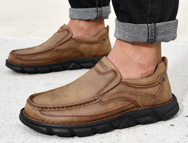 Vidal Heren Loafers Casual Schoenen - Bruin