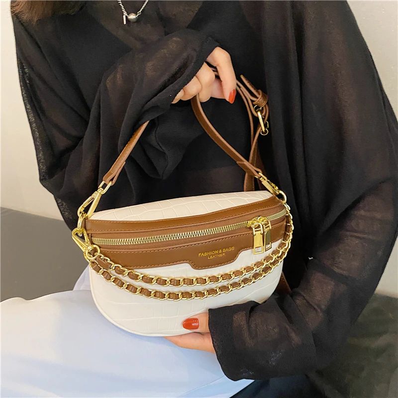 Vilche Dames Luxe Riem Handtas - Kaki
