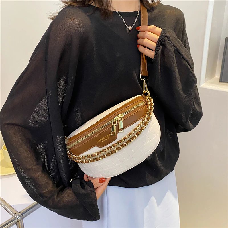 Vilche Dames Luxe Riem Handtas - Kaki
