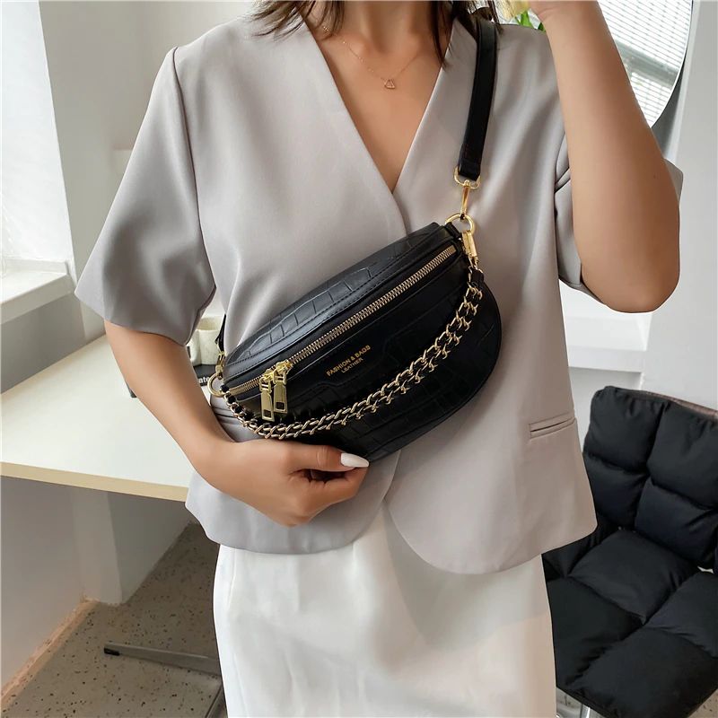 Vilche Dames Luxe Riem Handtas - Kaki