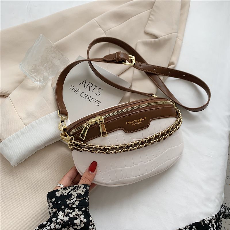Vilche Dames Luxe Riem Handtas - Kaki
