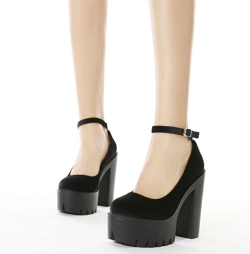 Villin Dames Platform Schoenen - Zwart