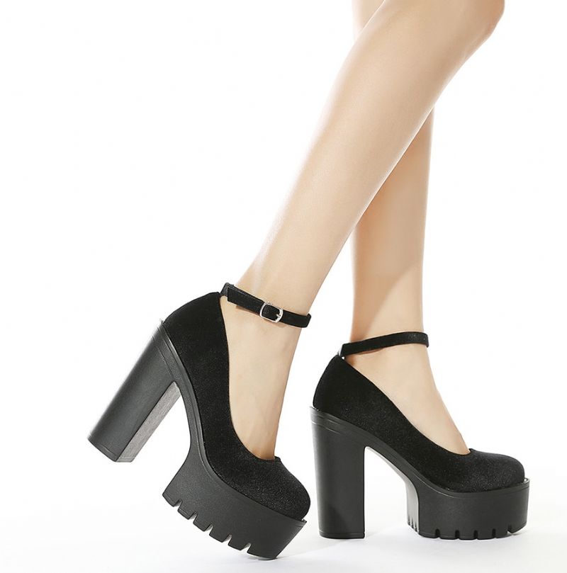 Villin Dames Platform Schoenen - Zwart
