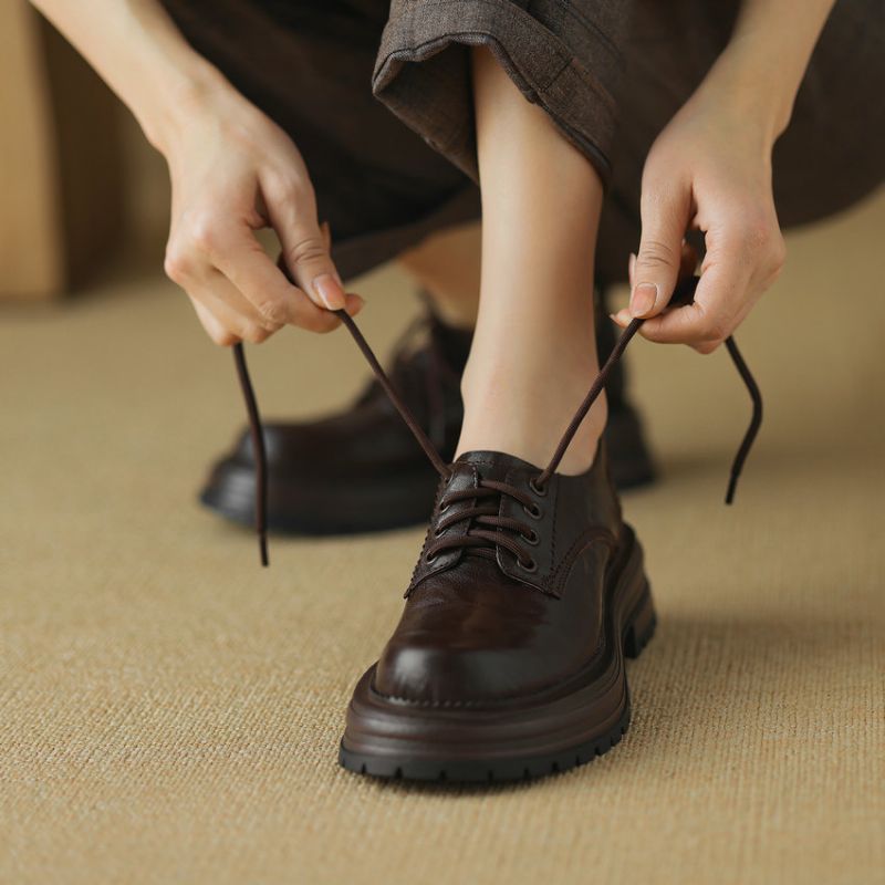 Virginia Dames Vetersluiting Leren Loafer - Zwart