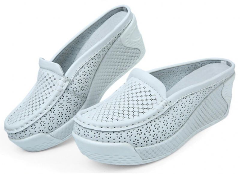 Viviane Dames Platform Wedges - Wit