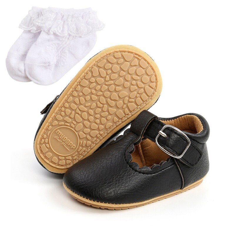 Vya Baby Meisjes Loafers Casual Schoenen - Zwart
