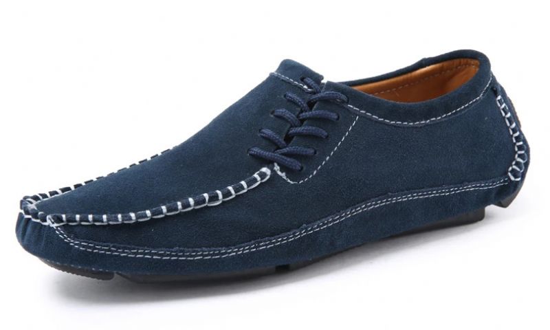 Walter Heren Handgemaakte Loafers Casual Schoenen - Blauw