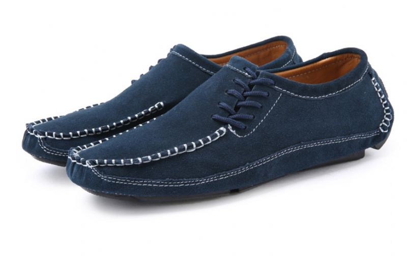Walter Heren Handgemaakte Loafers Casual Schoenen - Blauw