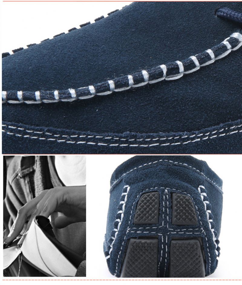 Walter Heren Handgemaakte Loafers Casual Schoenen - Blauw