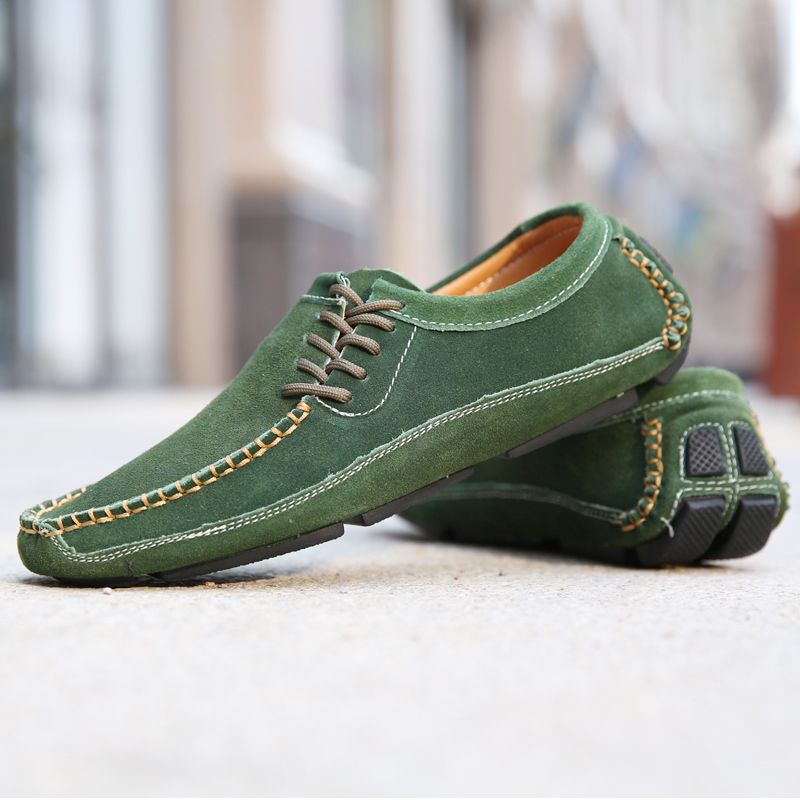 Walter Heren Handgemaakte Loafers Casual Schoenen - Blauw
