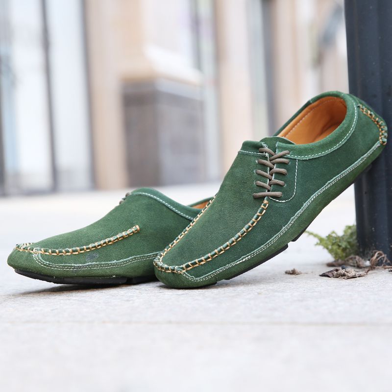Walter Heren Handgemaakte Loafers Casual Schoenen - Blauw