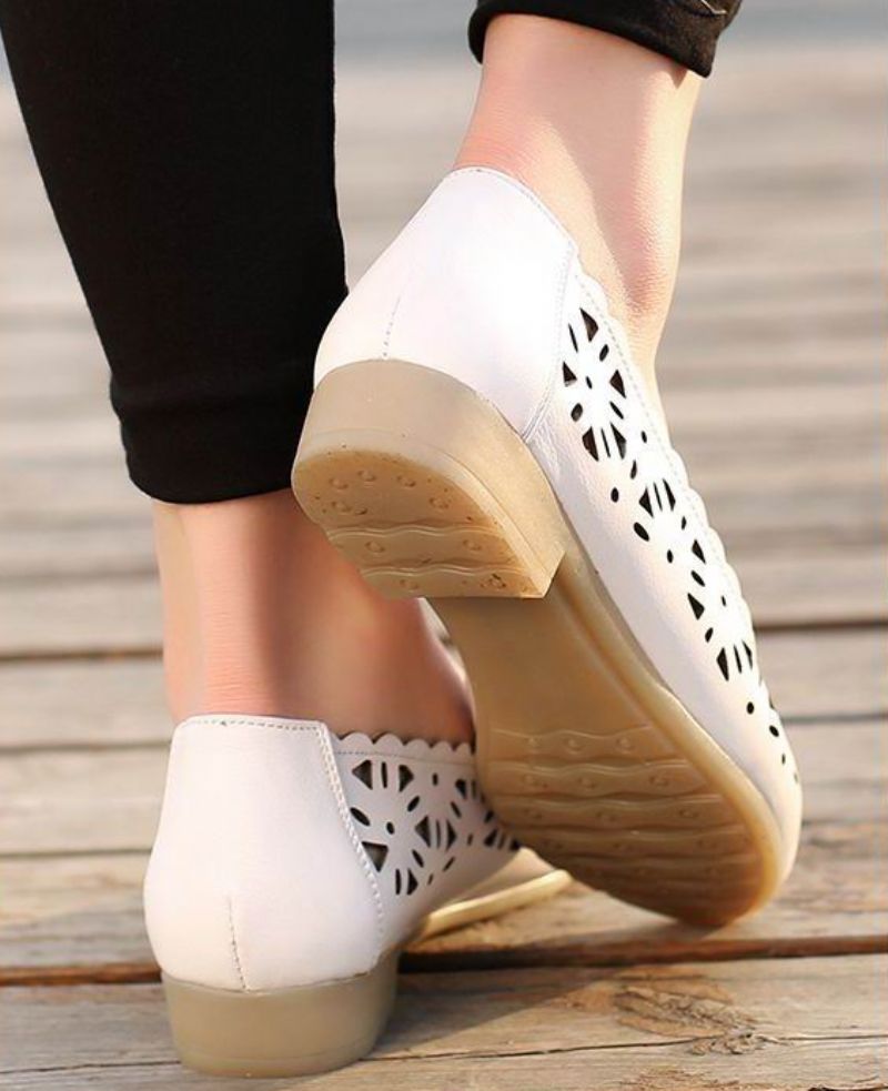 Wissal Dames Loafer Schoenen - Wit